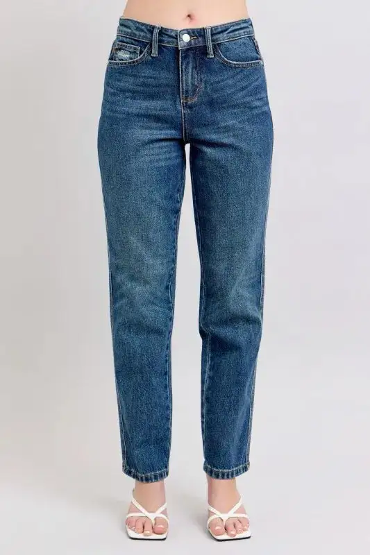 High Rise Straight Leg Jeans