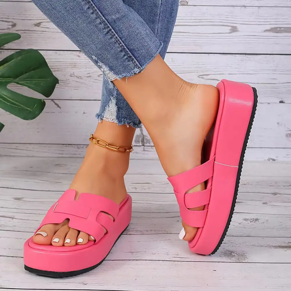 Relaxed Open-Toe Heeled Sandals