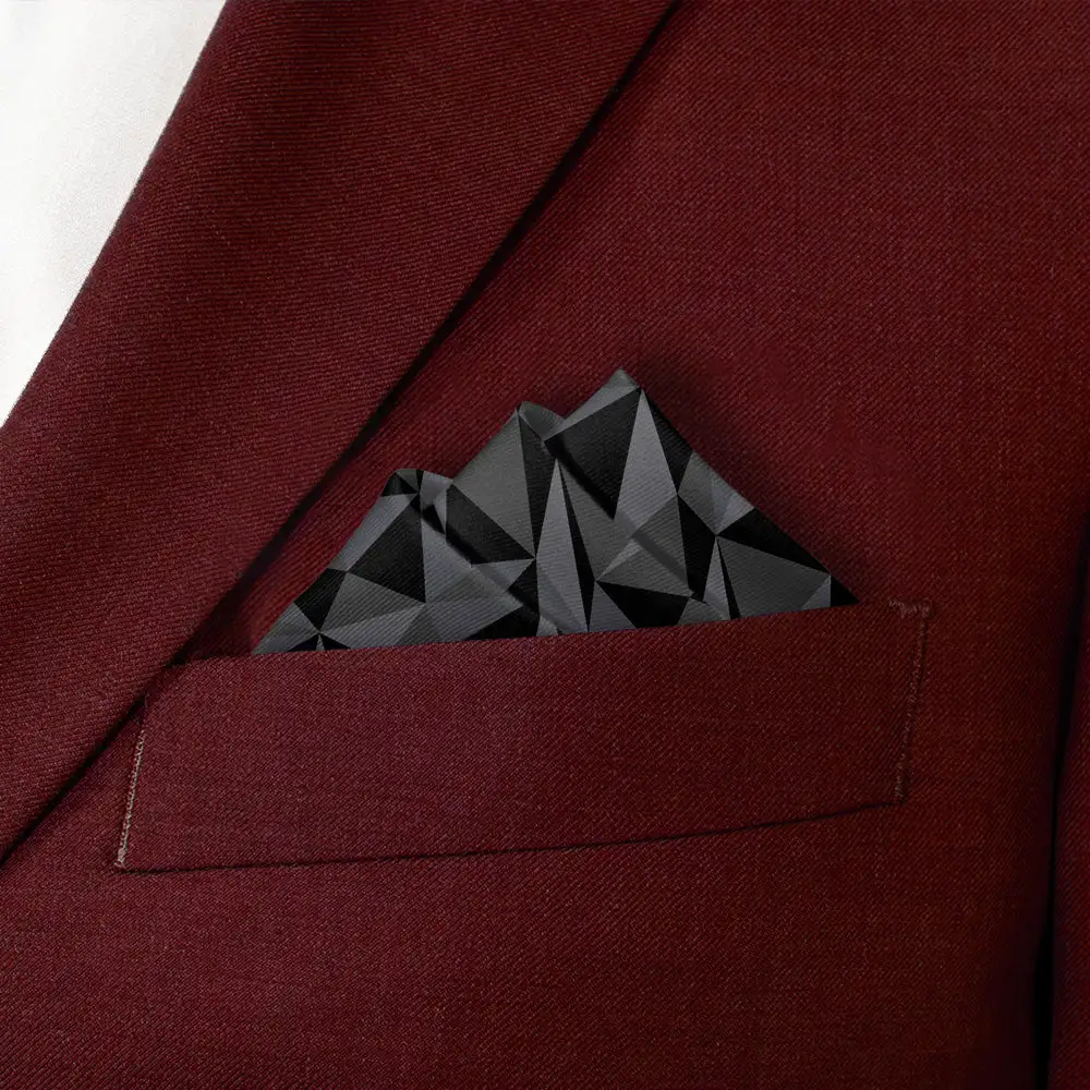 Crisp Elegant Geometric Pocket Square