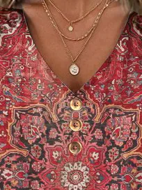 Casual Ethnic Knitted Loose T-Shirt