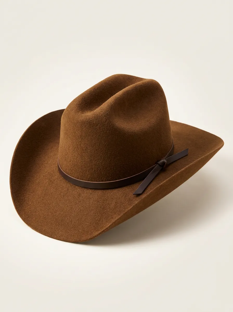 Simple Band Felt Western Hat