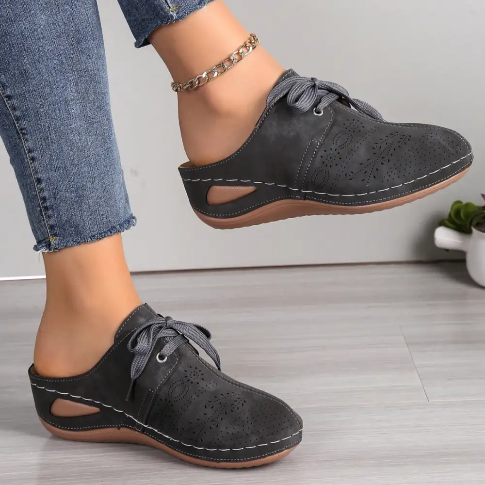 Lace Wedge Sandals