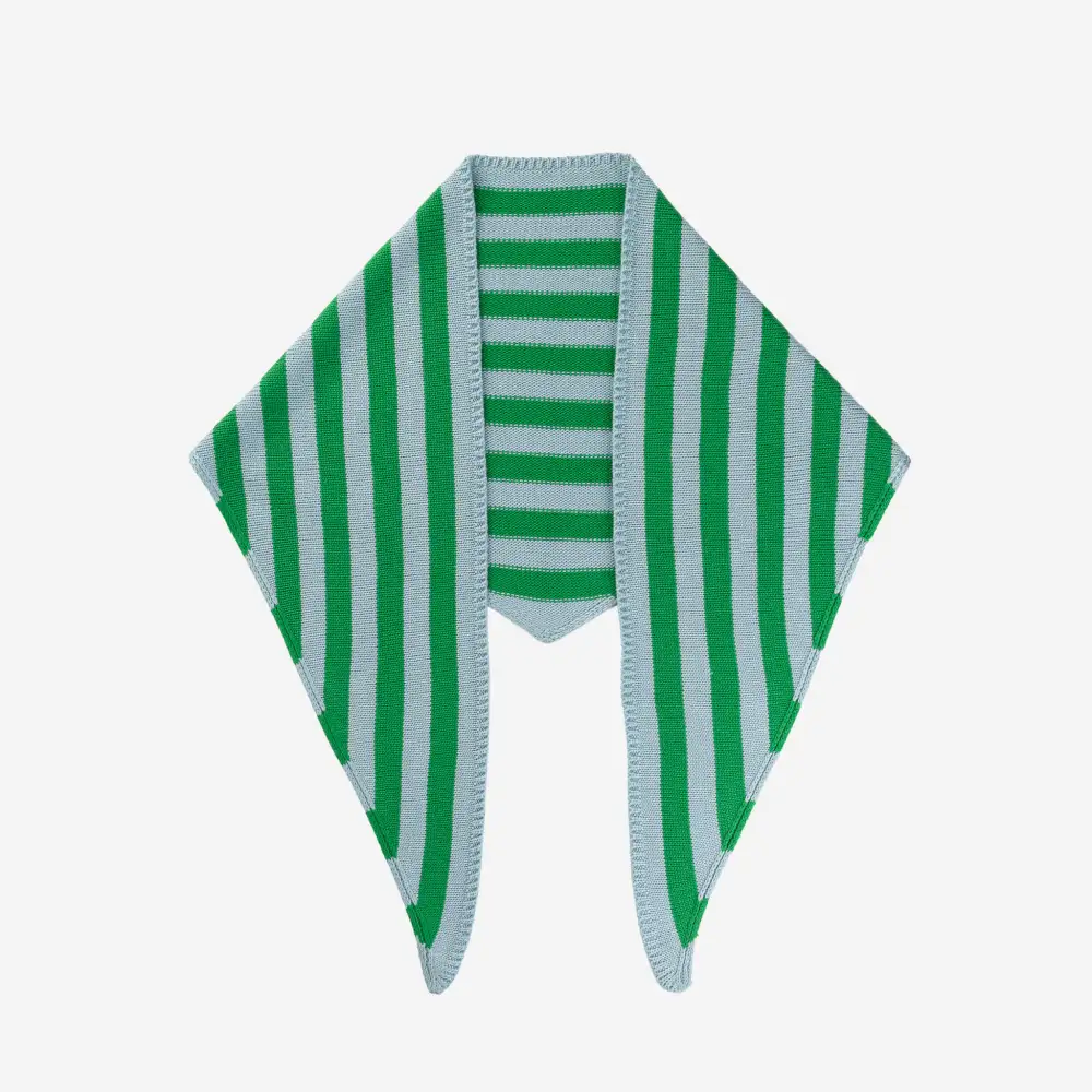 Knit Striped Triangle Fashion Scarf