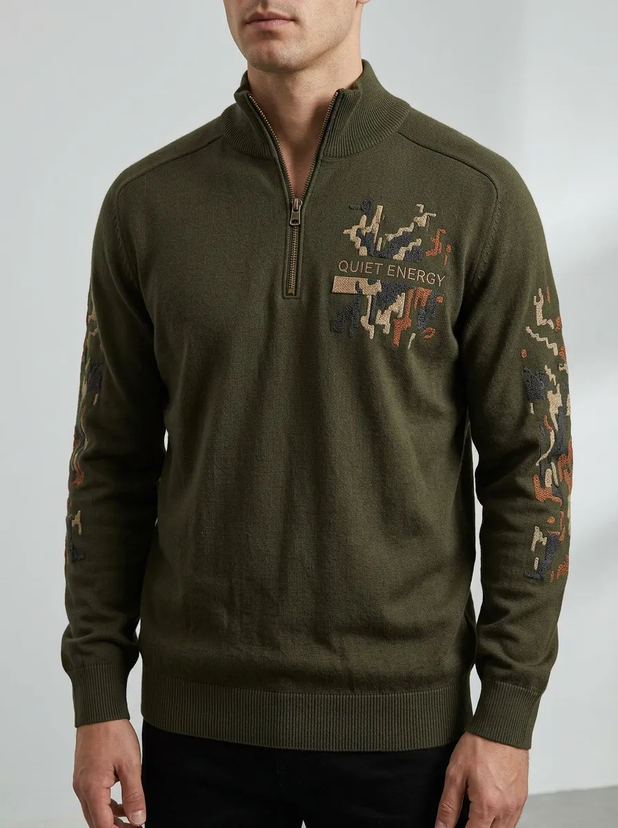 Half-Zip Camo Men's Half-Zip Sweatshirt