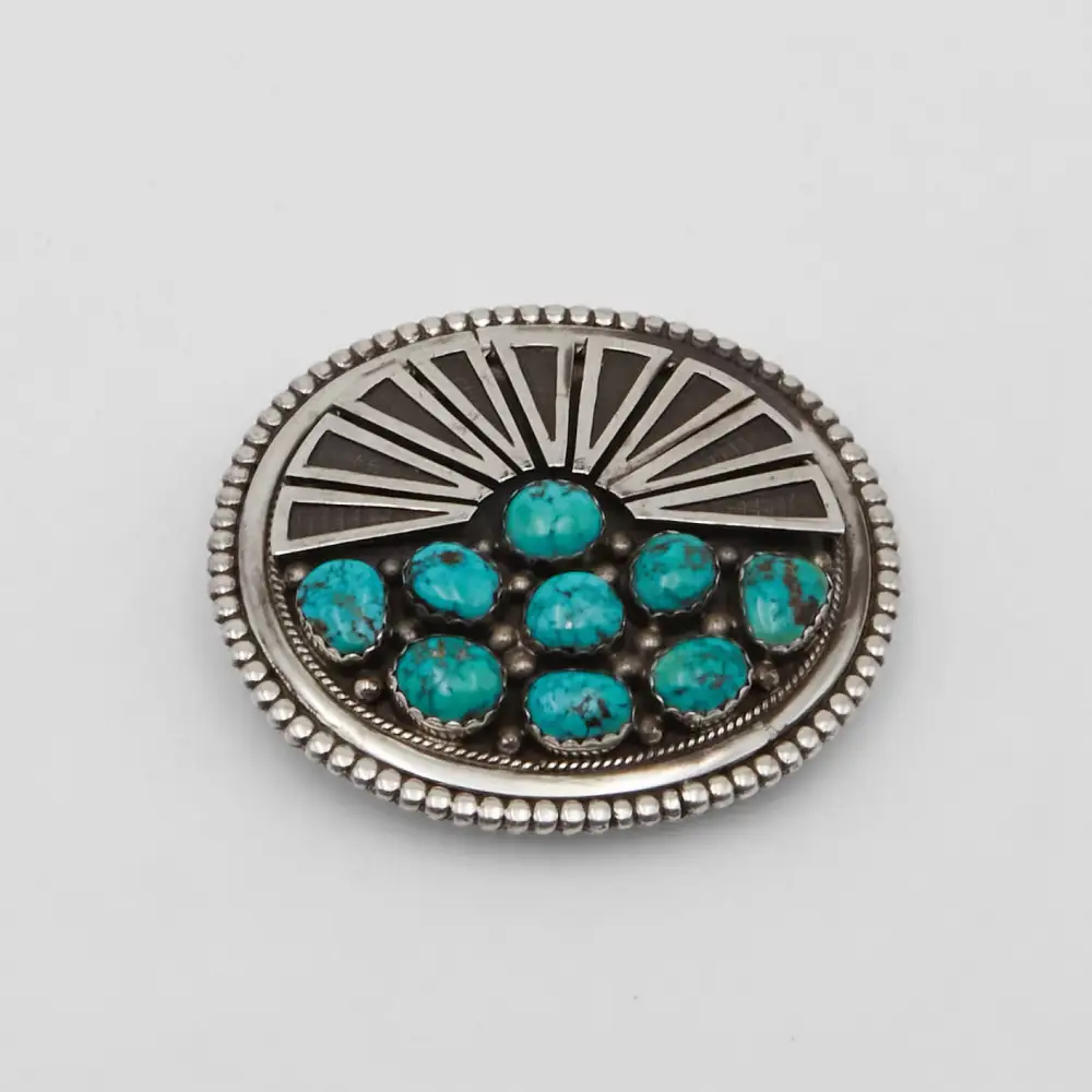 Round Stone Belt Buckle