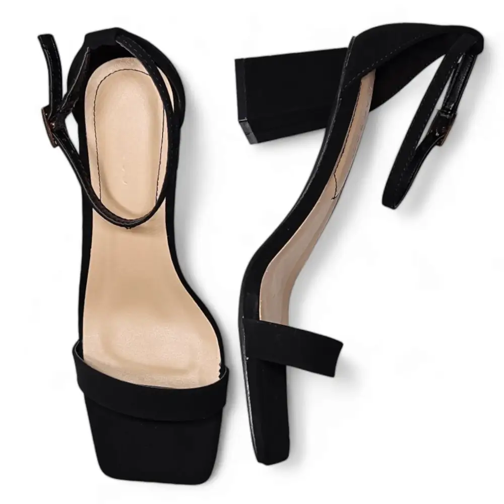 Lasting Square Toe Block Heel