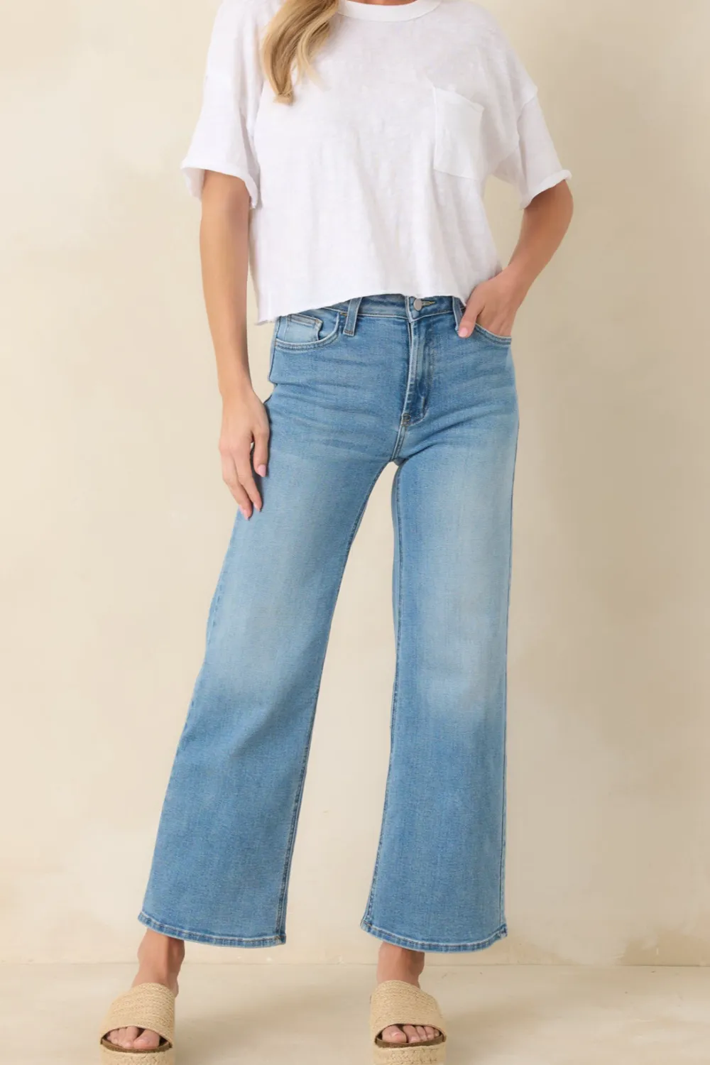 Light Wash Wide Leg Jeans