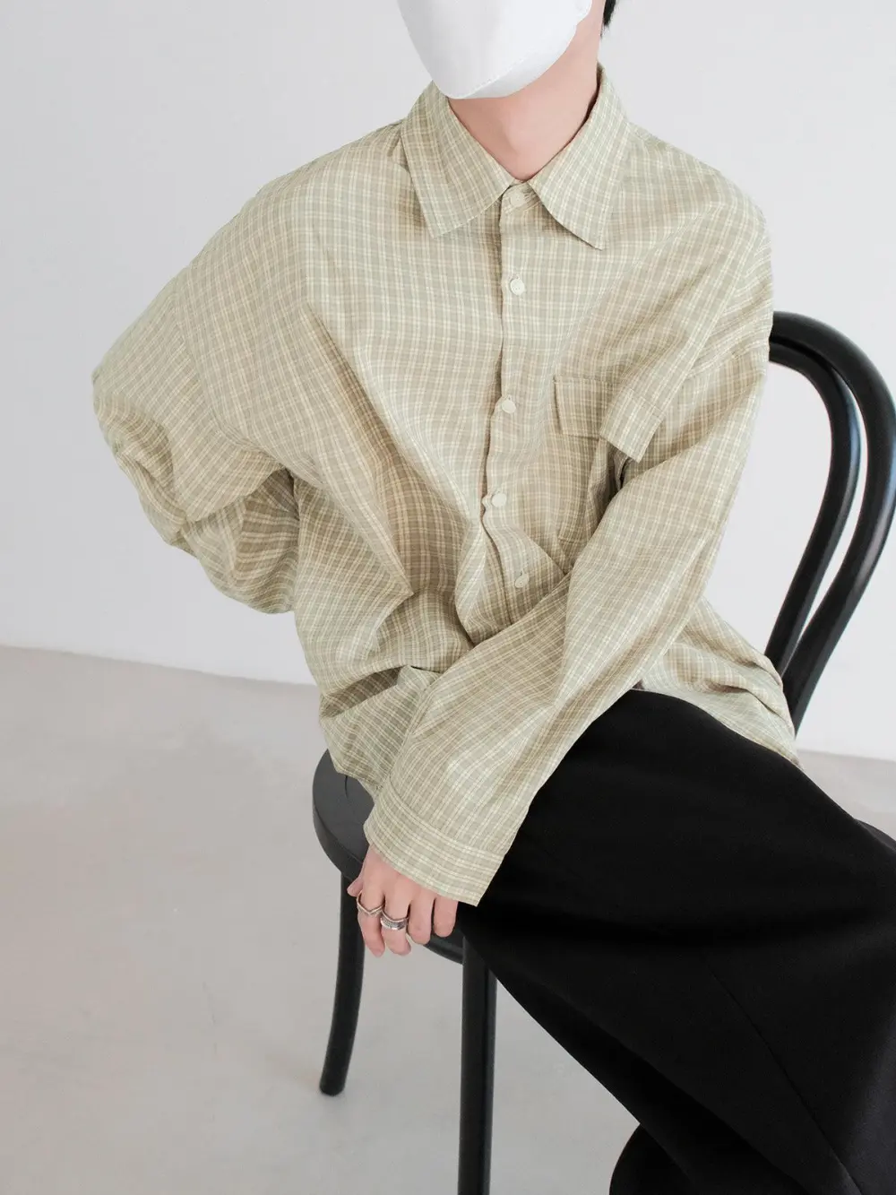 Side Flap Pocket Plaid Shirt