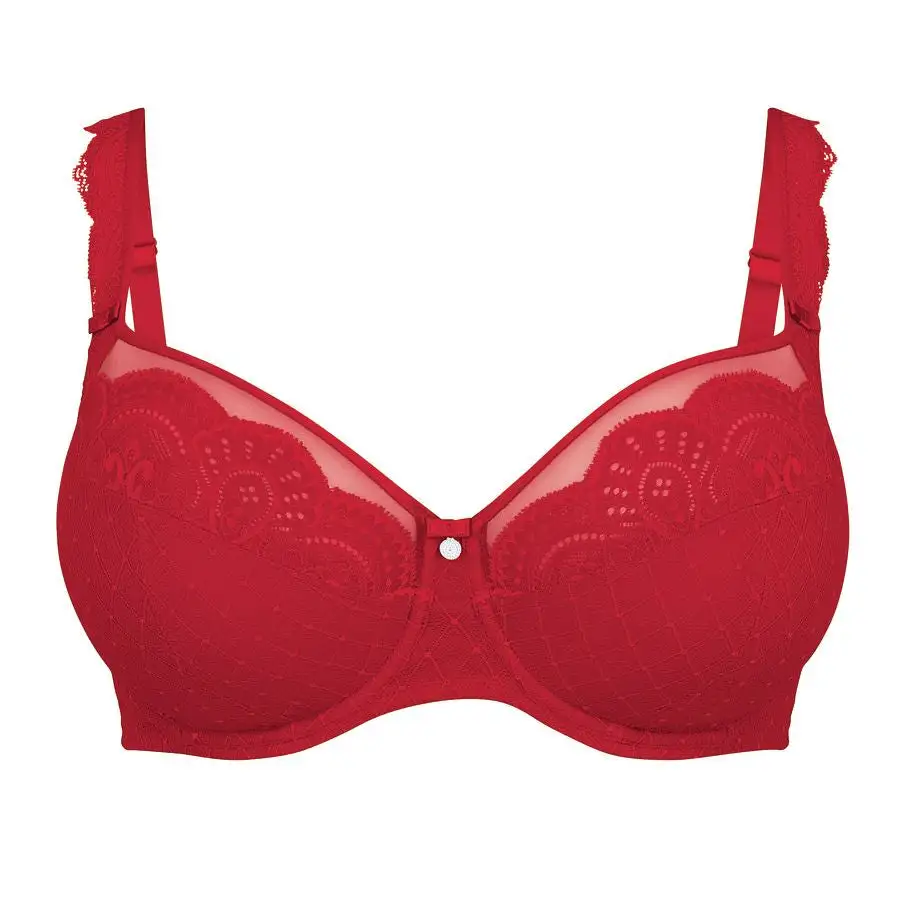 Women's Full Coverage Underwire Lace Decorative Stone Bra