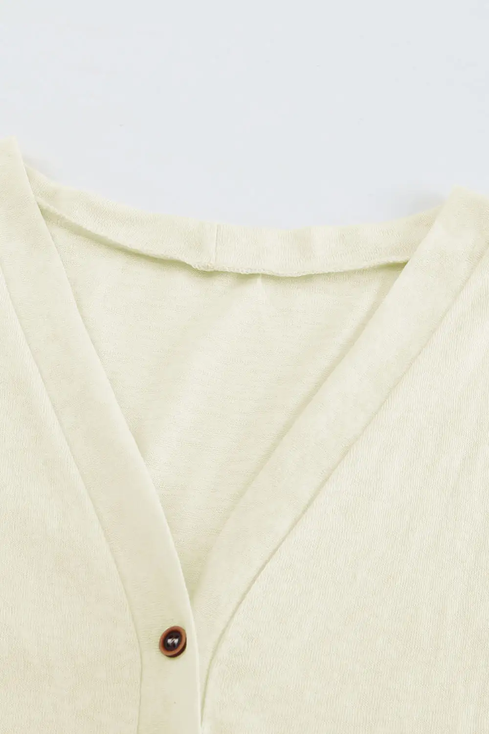 Solid Open-Front Buttons Cardigan