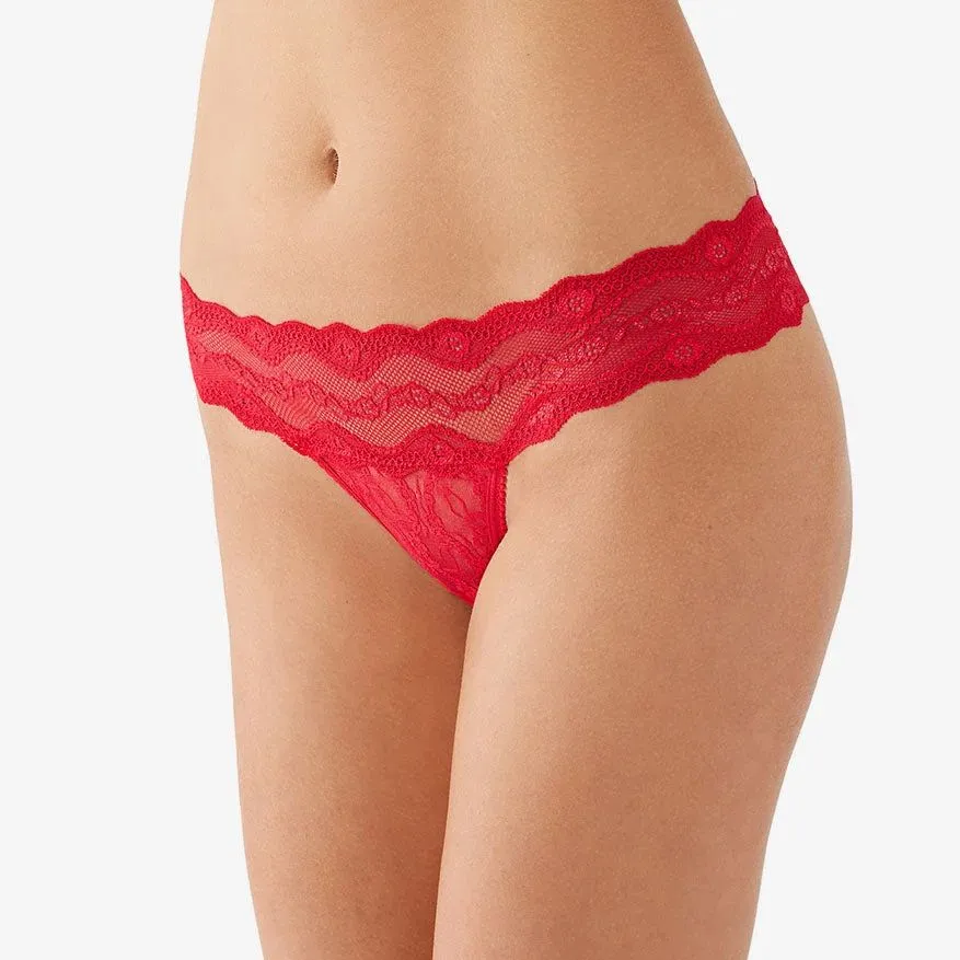 Women's High Cut Seamless Cotton Gusset Stretch Lace Cotton Second Skin Soft Fabric Supportive Fit Tanga Panty