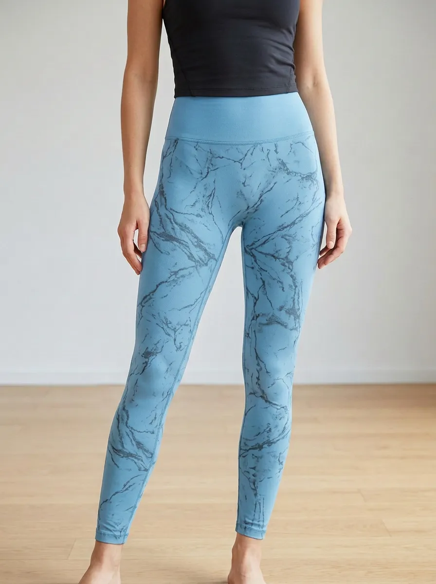 Marble Pattern Printed Leggings