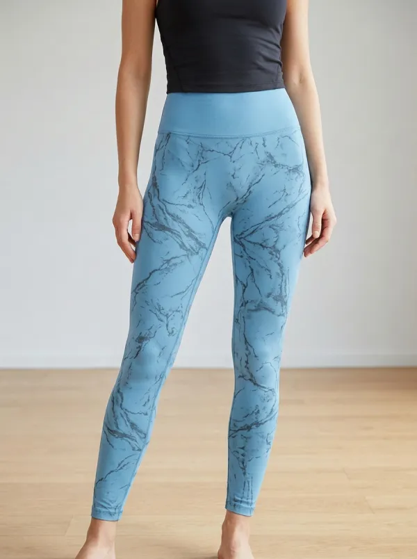 Marble Pattern Printed Leggings