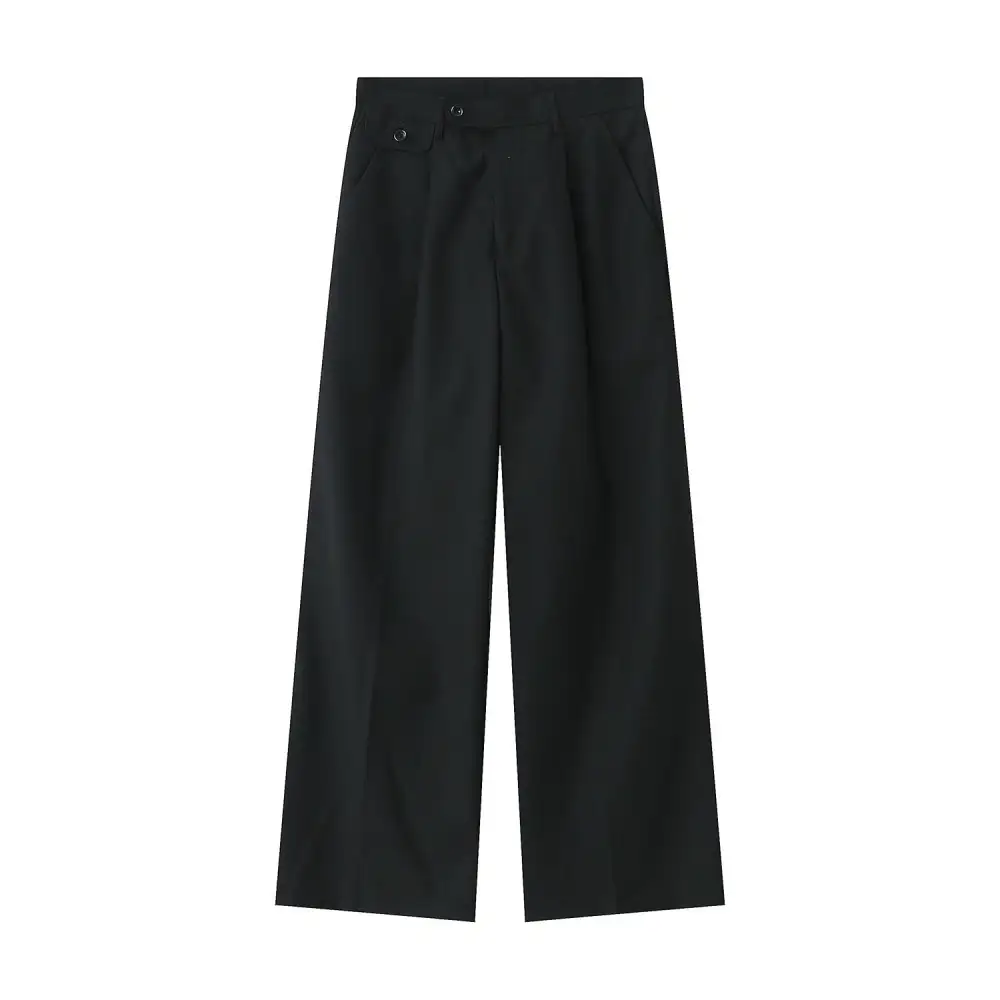 Relaxed Straight Leg Casual Trousers
