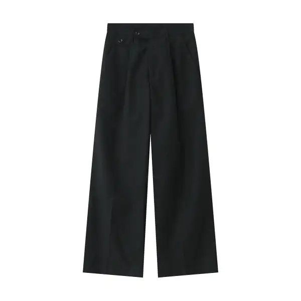 Relaxed Straight Leg Casual Trousers