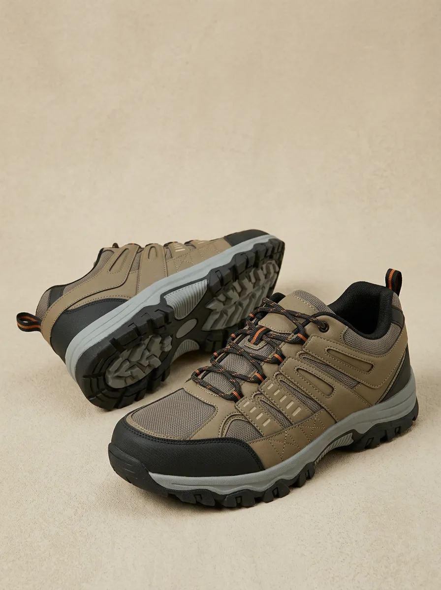 Men's Outdoor Hiking Mesh Lace-Up Trekking Shoes