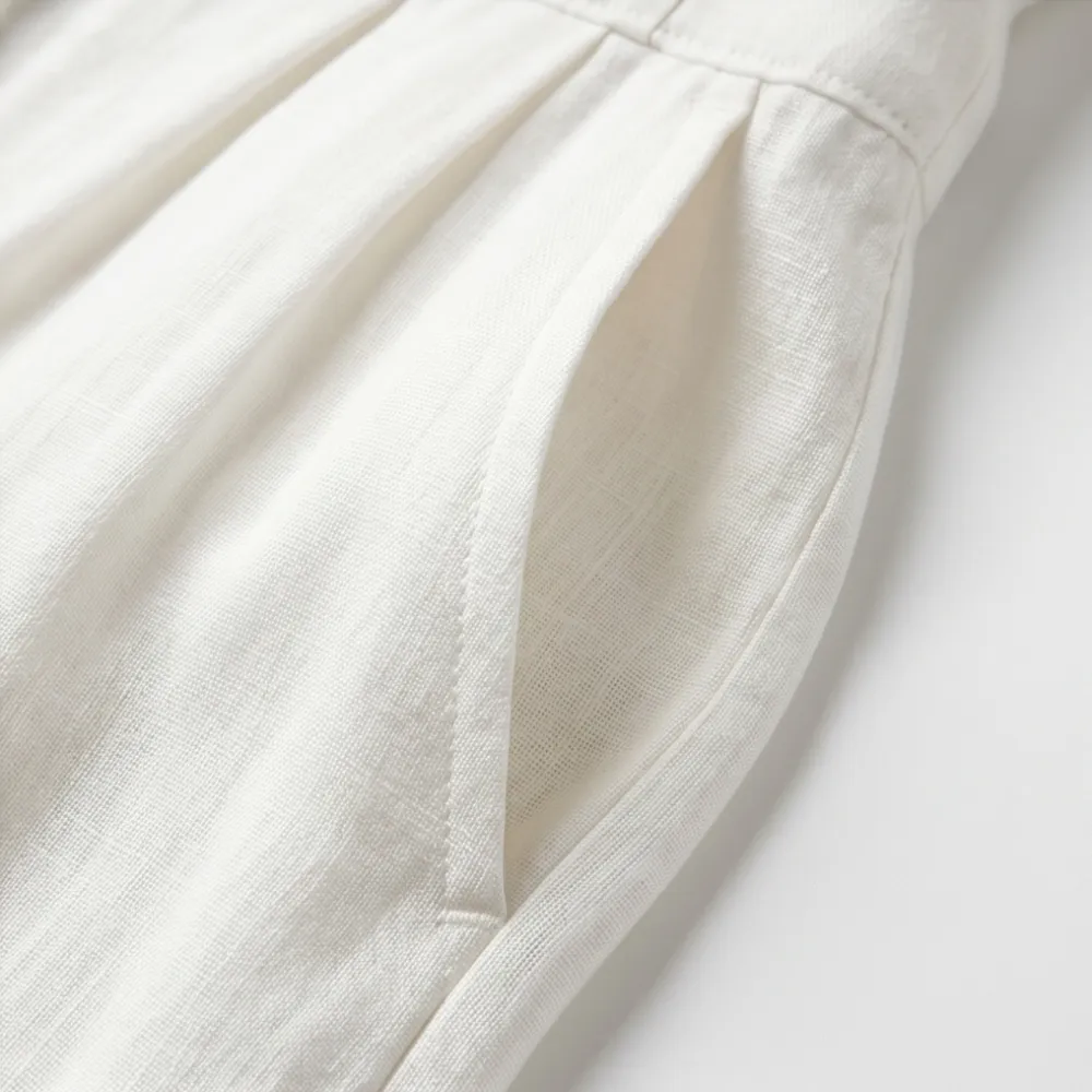 Button Front Wide Leg Jumpsuit
