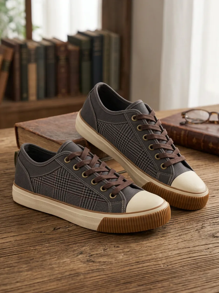 Men's Urban Vintage Pattern Patterned Chevron Canvas Shoes