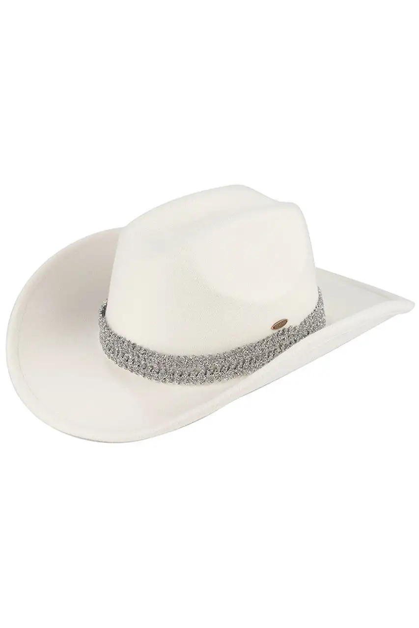 Stone Glitter Cowboy Hat