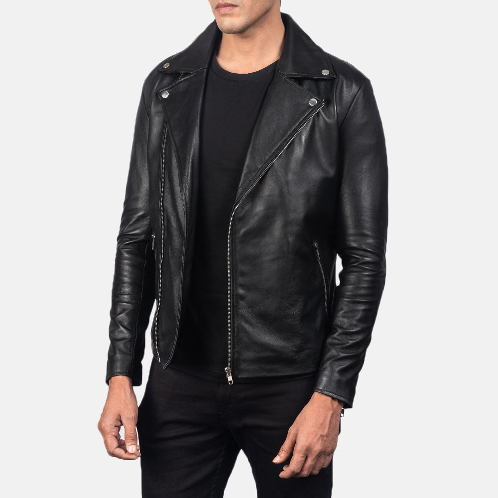 Men's Refined Biker Leather Jacket