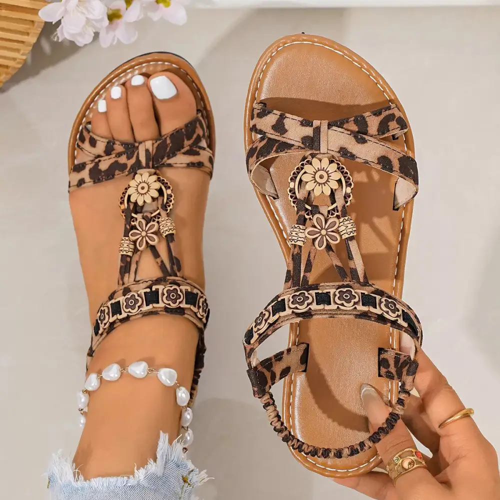 Fresh Open-Toe Flat Sandals