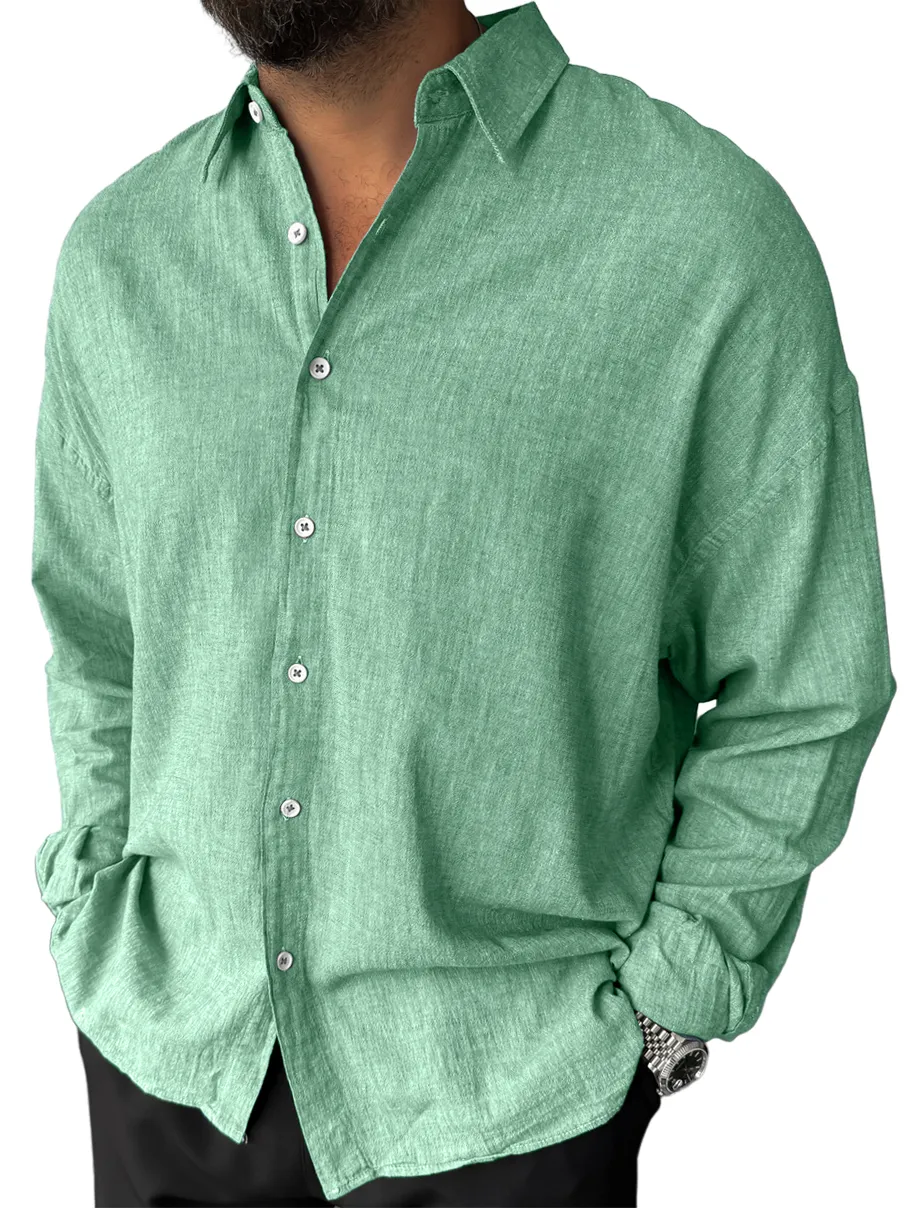 Everyday Cotton Linen Long Sleeve Shirt