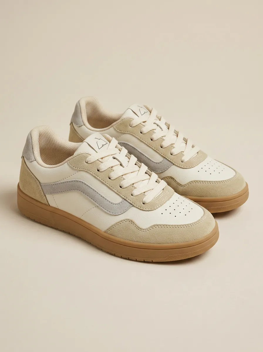 Everyday Lace-Detail Perforated Women's Low-Top Skate Sneakers