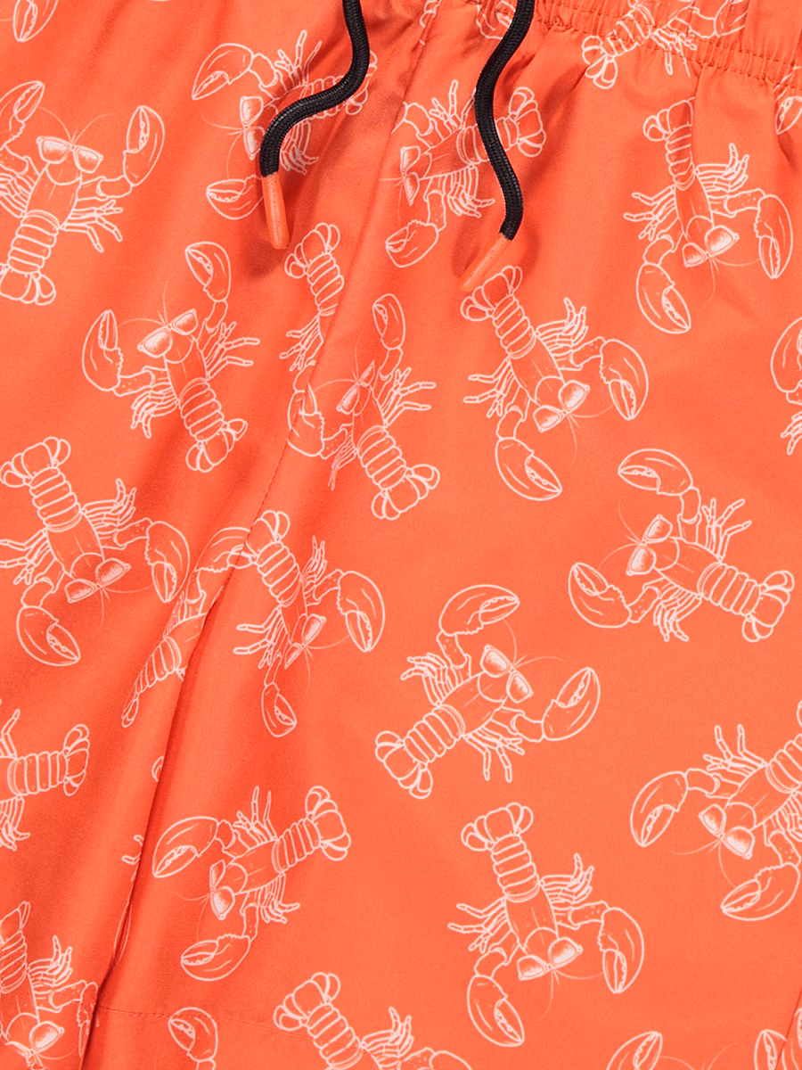 Orange Lobster Swim Shorts detail 1
