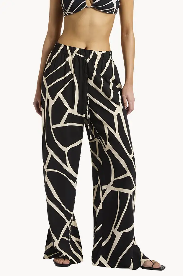 Fluid Drawcord Straight Leg Pants