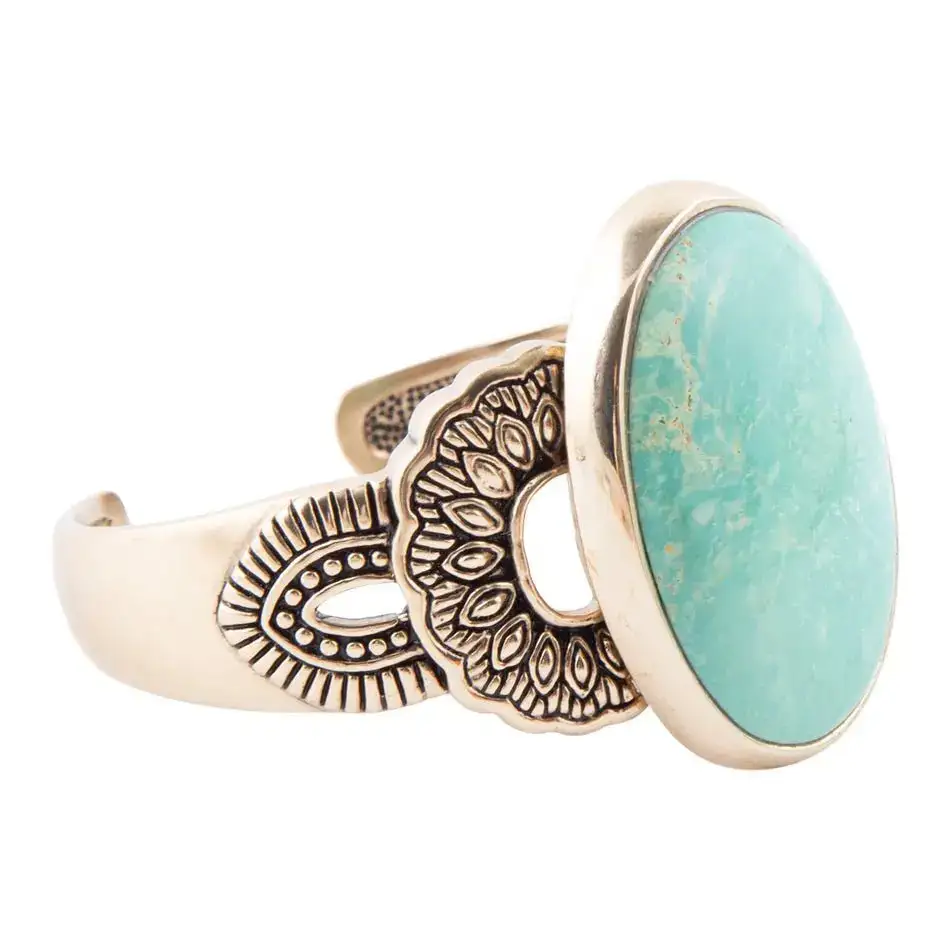 Statement Turquoise Bronze Bracelet