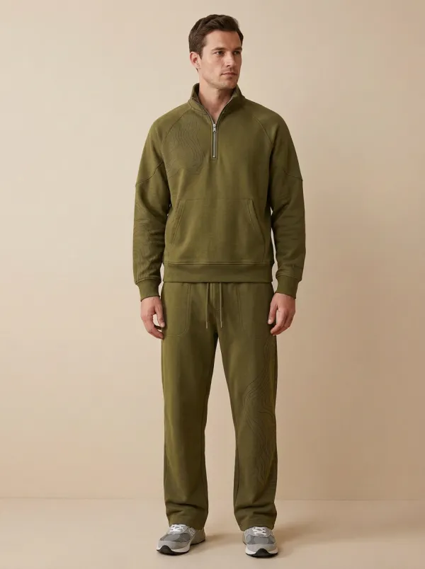 Men's Outdoor Explorer Topographic Map Print Jogger Set