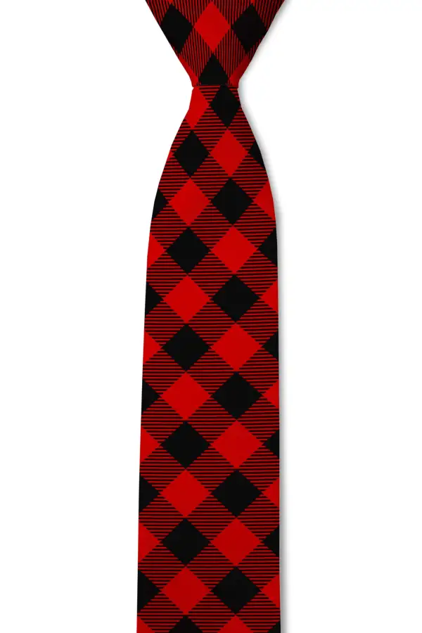 Elevated Buffalo Plaid Pattern Necktie