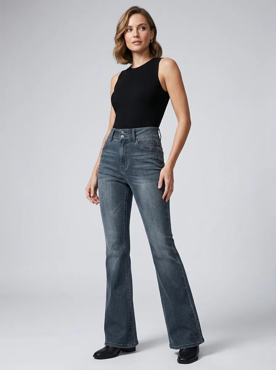 Women's High Waist Casual Denim Jeans