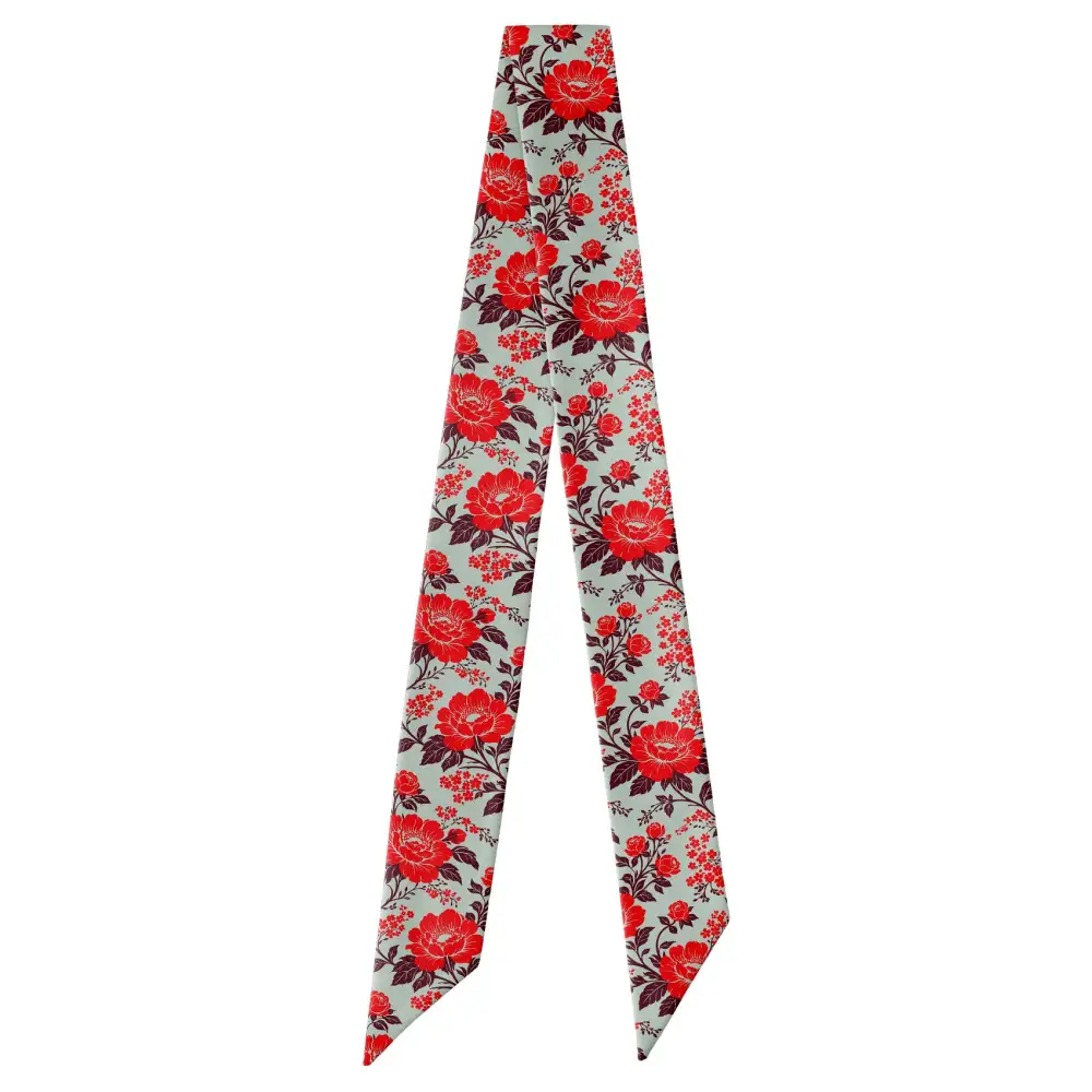 Estate Garden Floral Pattern Hair Scarf