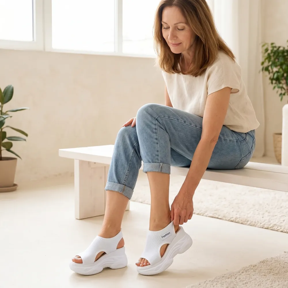 Soft Lightweight Wedge Sandals