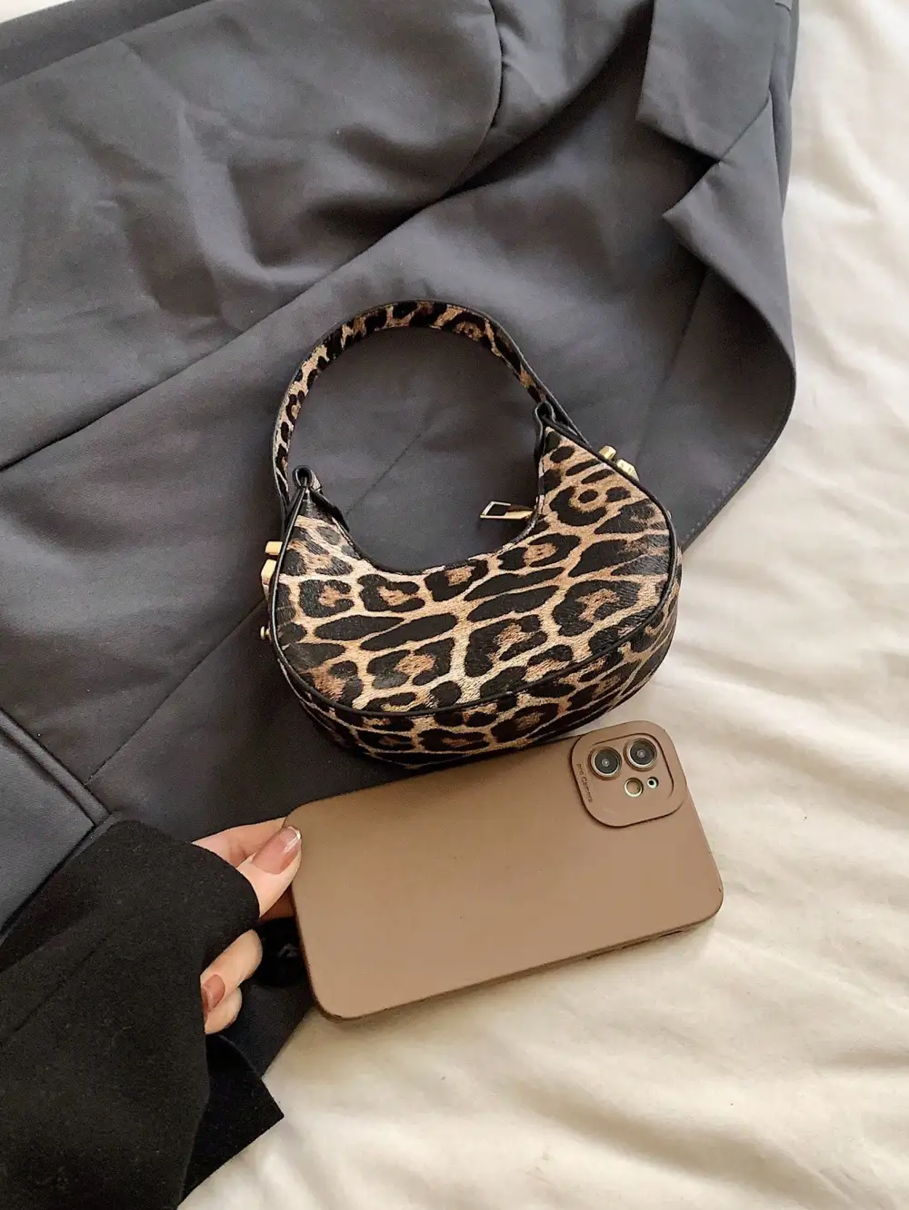 Crescent Shaped Shoulder Bag