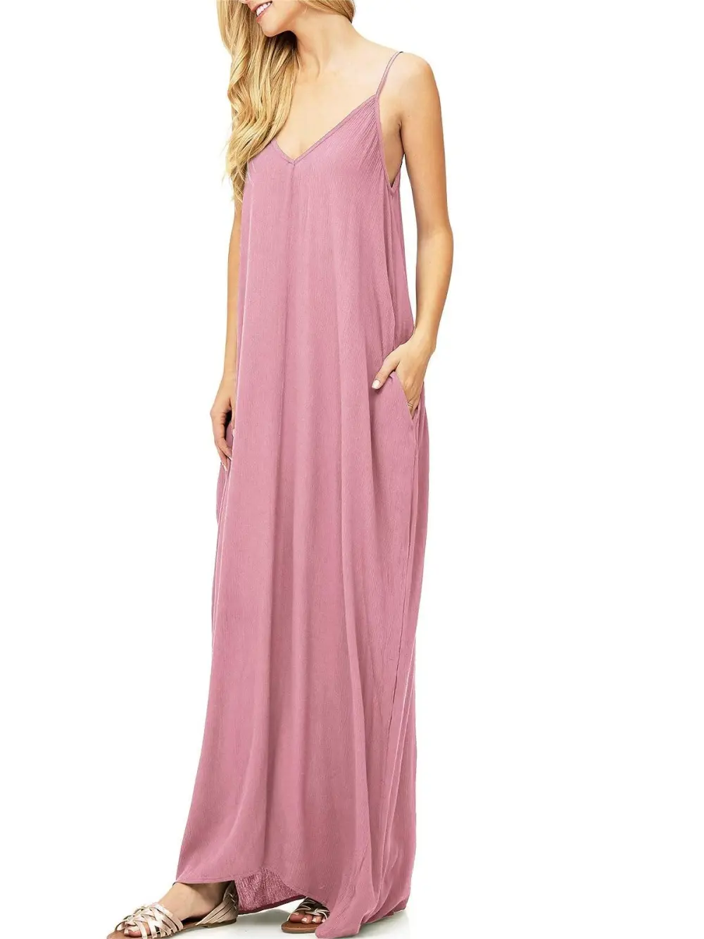 Red Sleeveless Maxi Dress