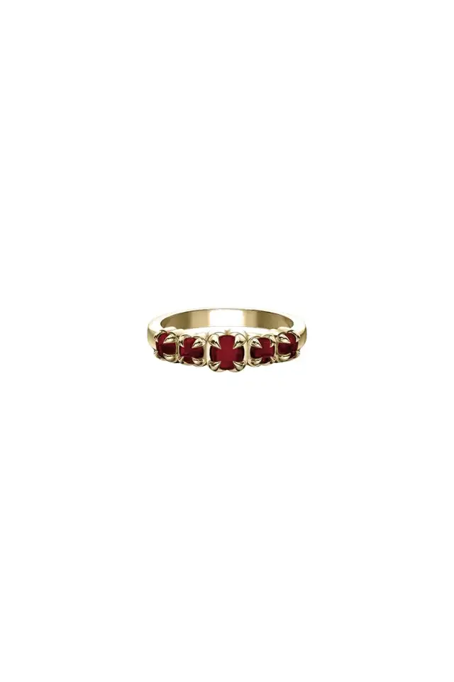 Garnet Claw Ring