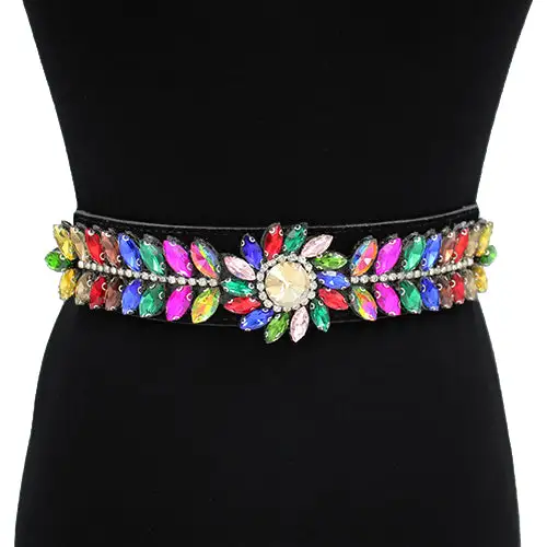 Classic Stone Accent Stretch Waist Belt
