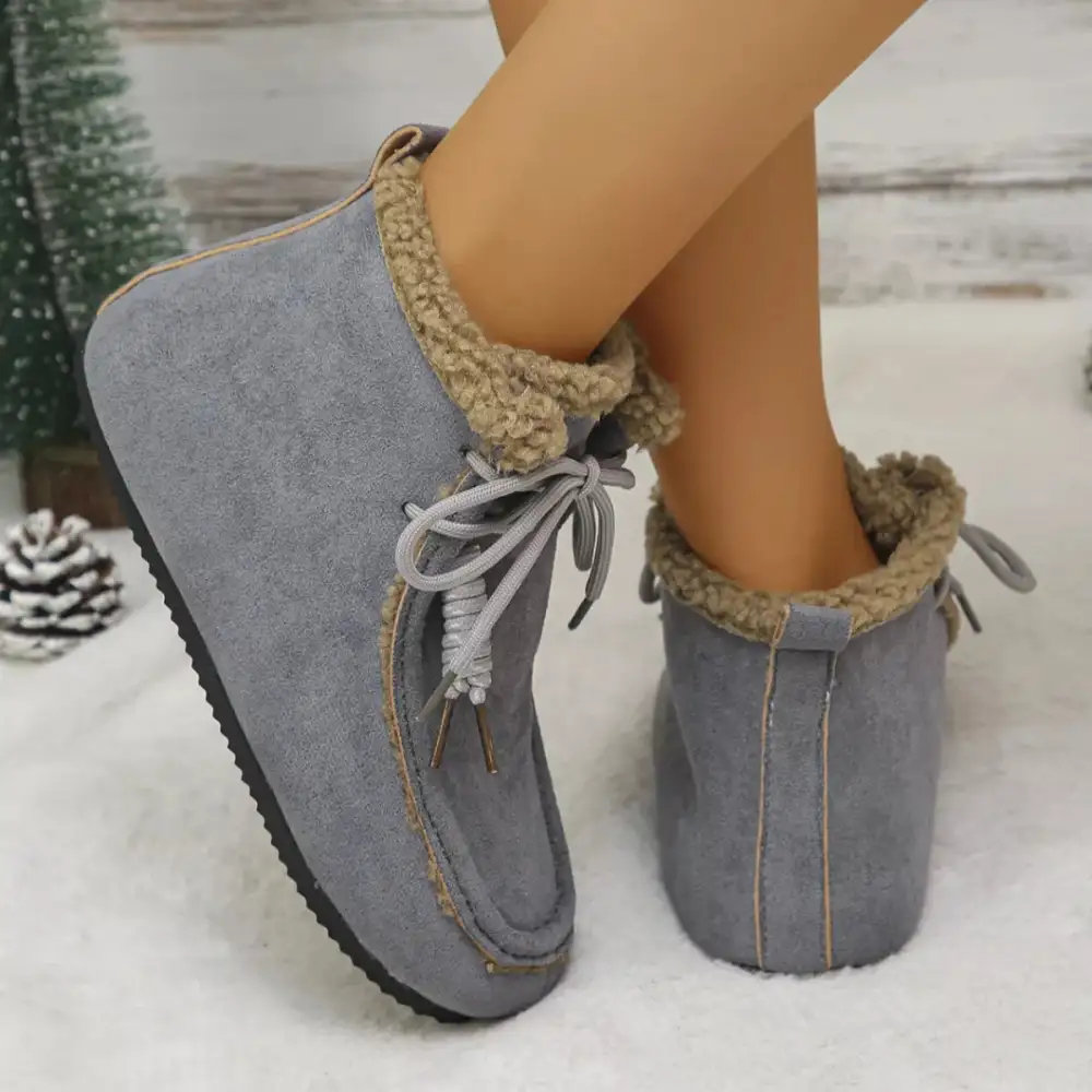Lace-Up Flats Ankle Boots