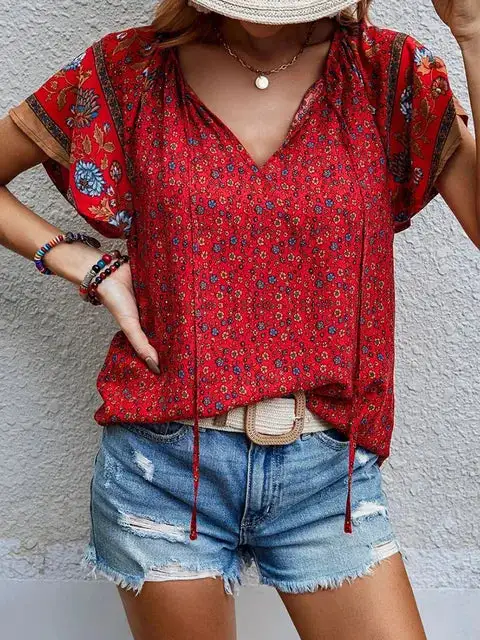 Floral Boho Top