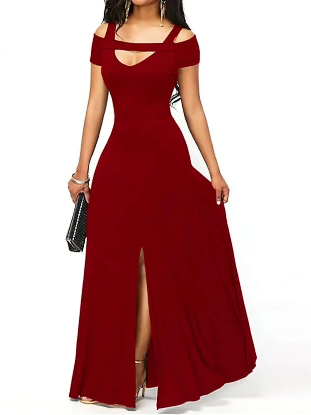 Wearable Cut Slit Maxi Dress