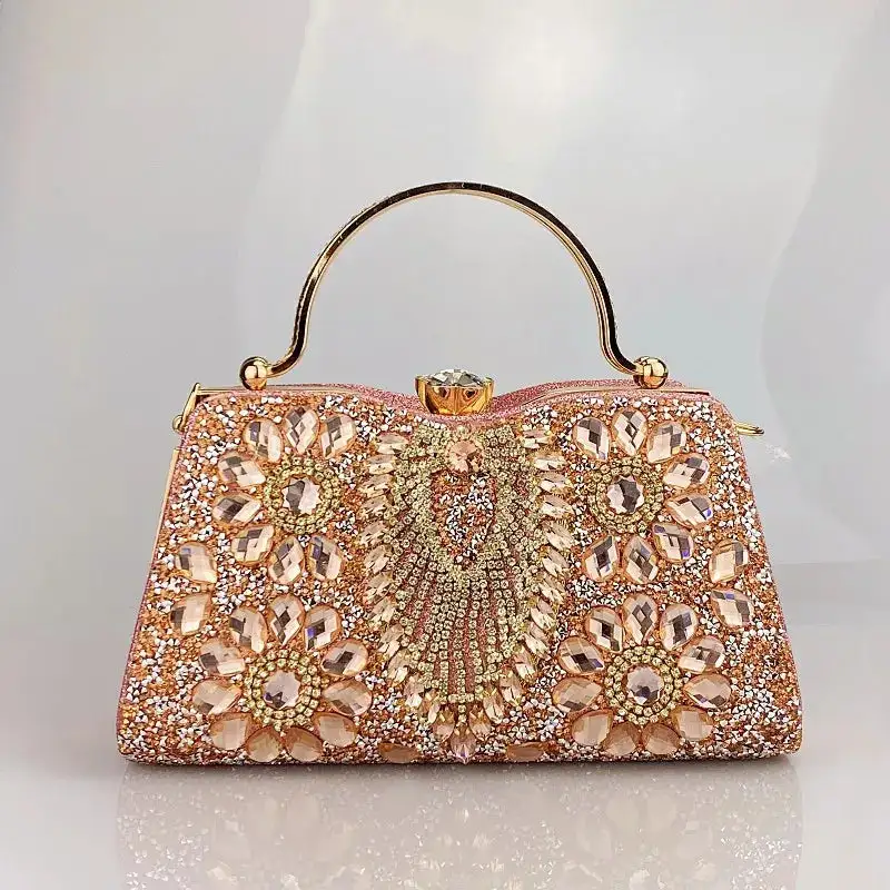 Royal Blue Crystal Evening Statement Clutch