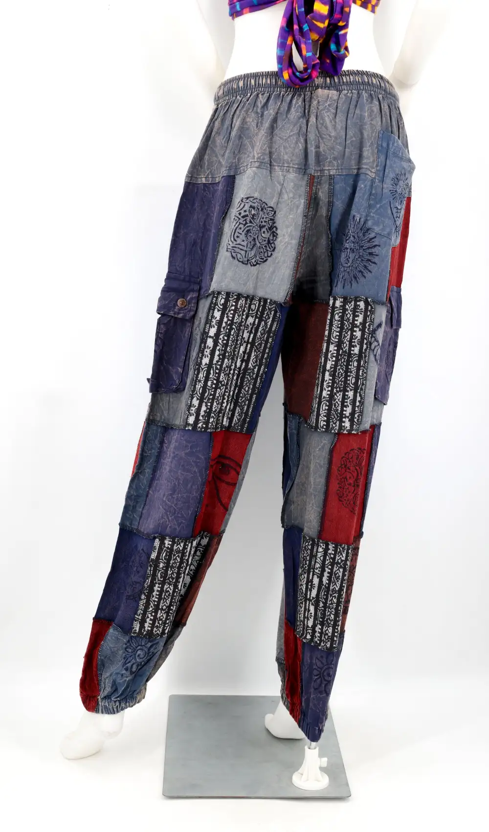 Women's Clean Line Harem Cargo Patchwork Cargo Pants