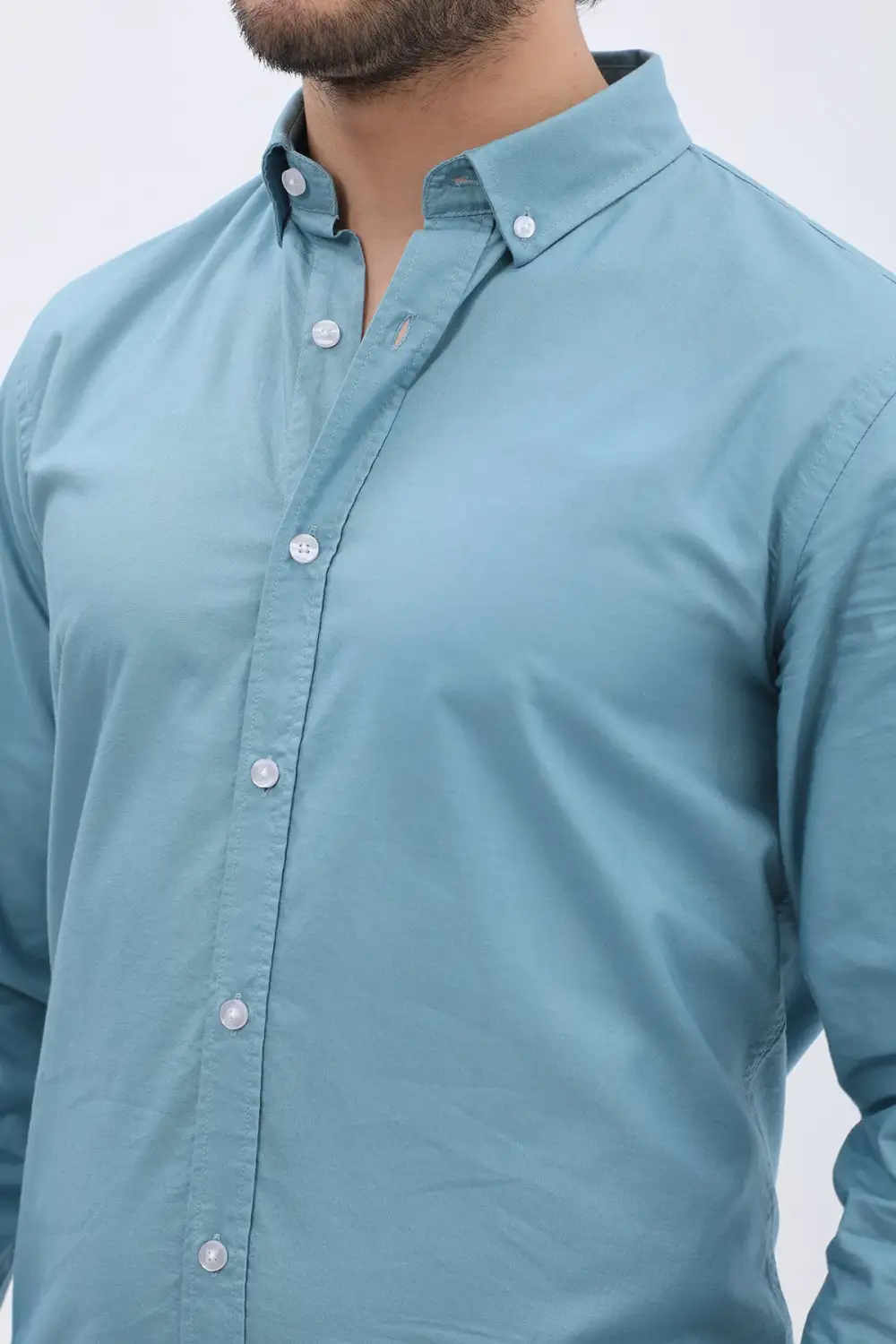 Layer Friendly Oxford Long Sleeve Cotton Men's Button Down Shirt