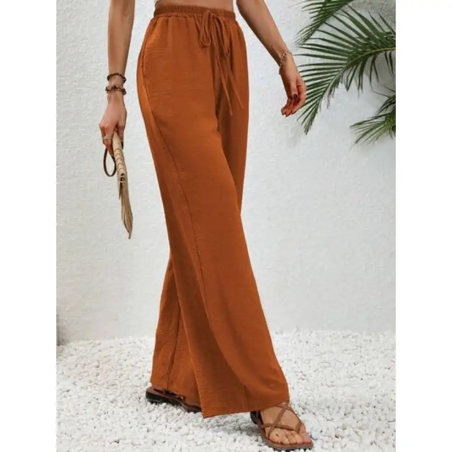 Easy Wide Leg Drawstring Pants