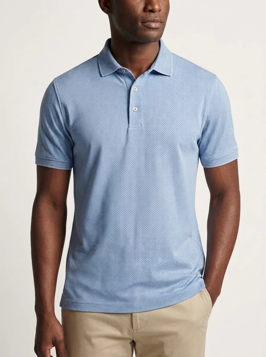Clean-Line Micro-Dot Men's Polo Shirt