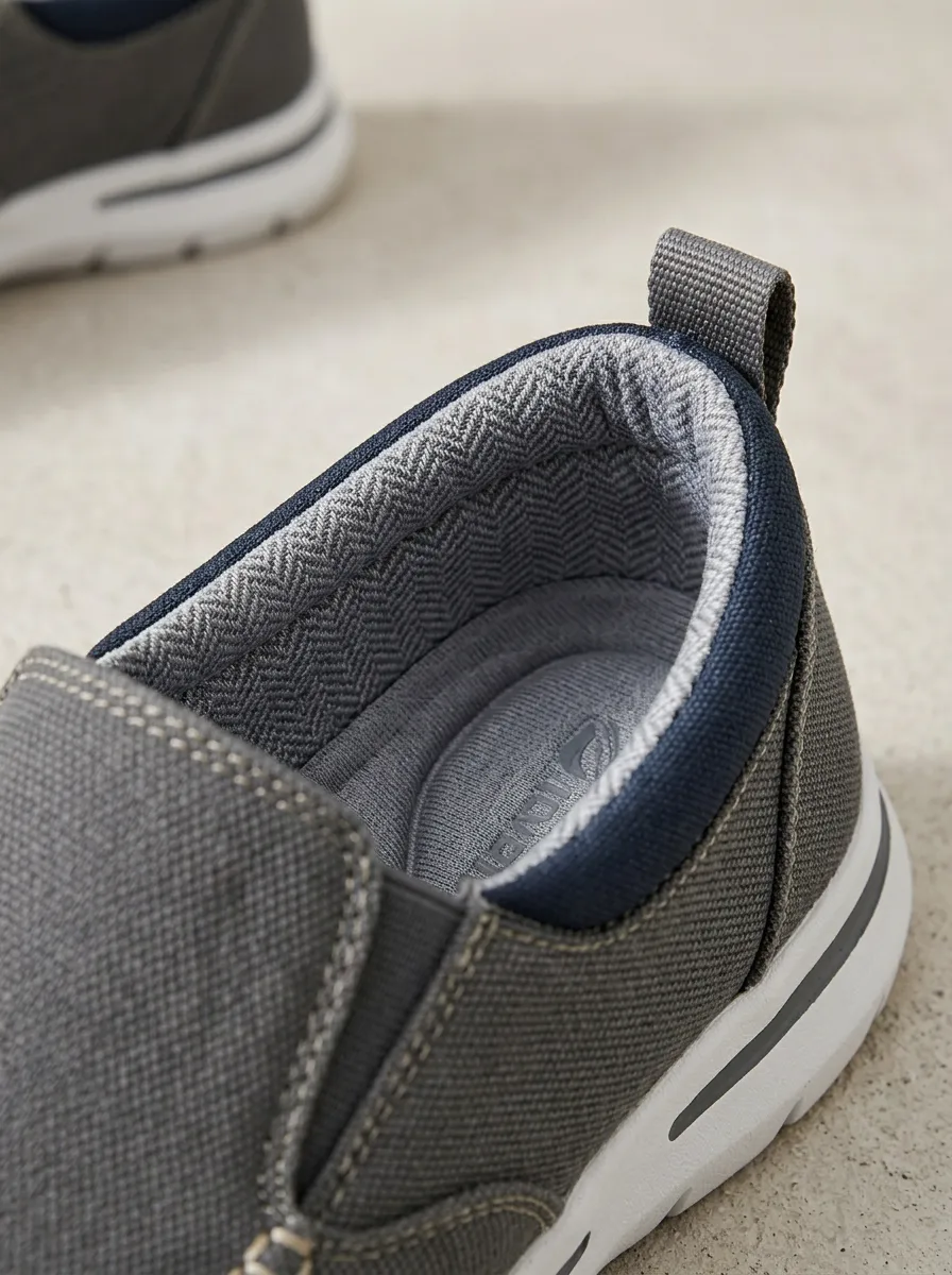 Streetwear Minimalist Graphic Detail Men's Stretch Canvas Shoes