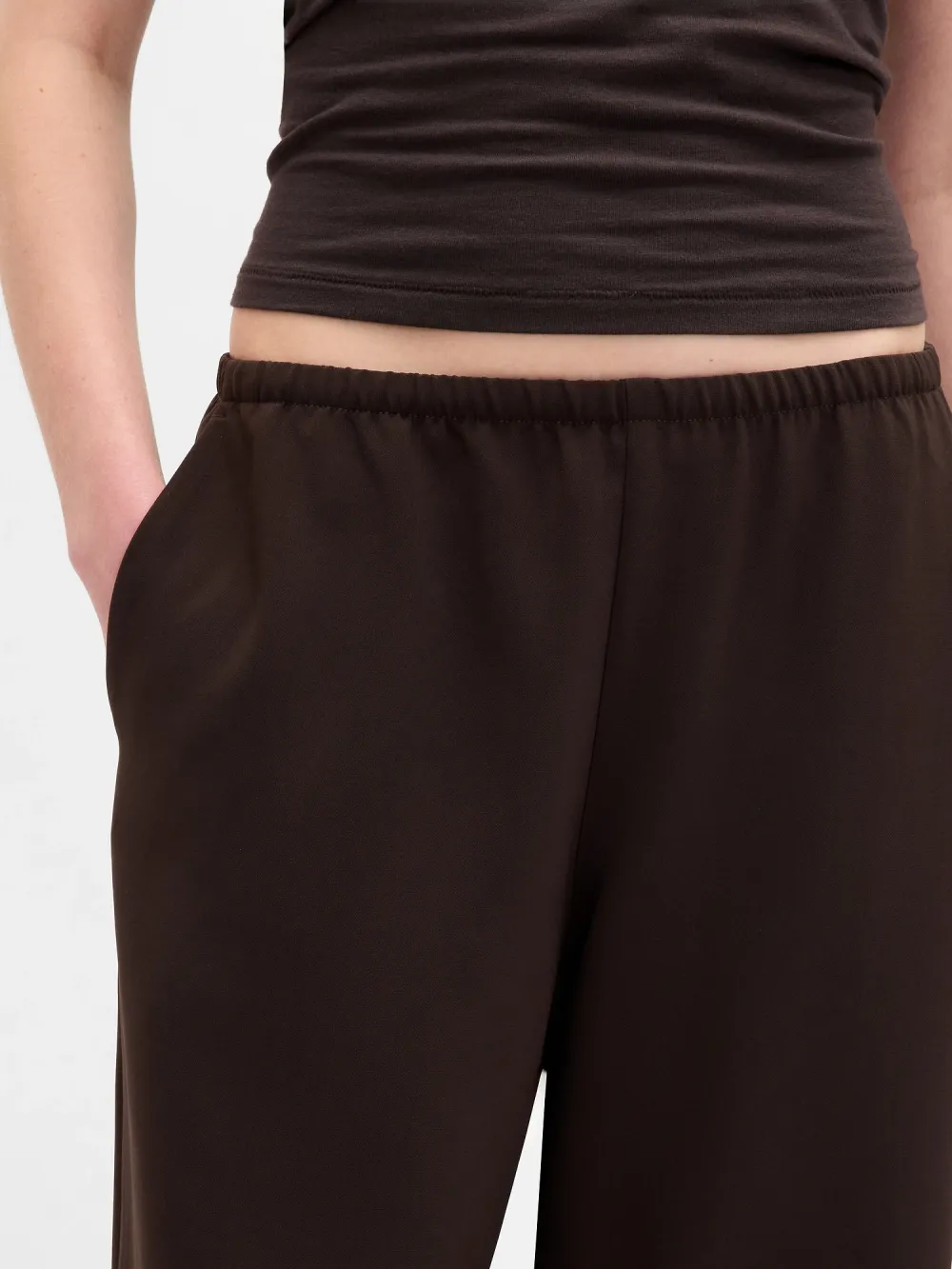 Drawstring Pure Pants