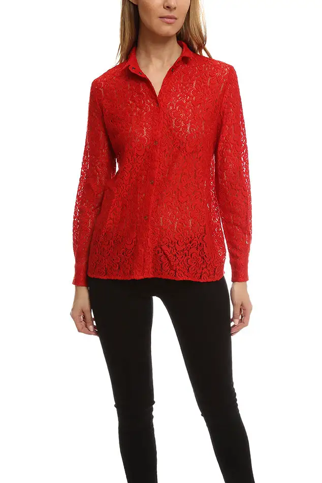 Wool Lace Blouse Shirt